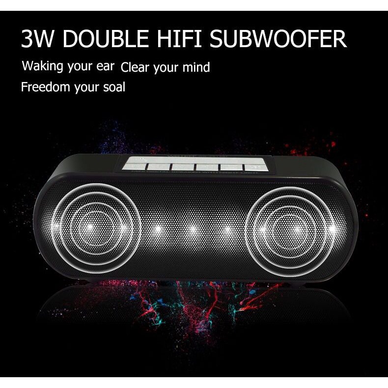 Speaker Bluetooth WSTER WS 2513 BT Speaker Wireless Portable Speaker Aktif LED Flashlight SUPER BASS High Quality