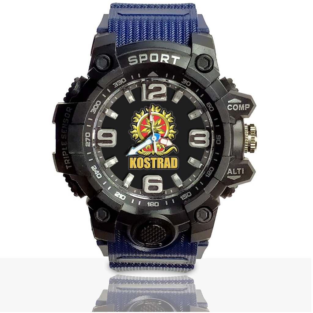 Jam Tangan Custom KOSTRAD Ruber- Water Resistant