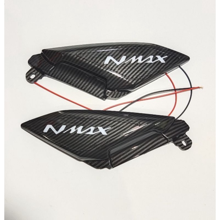 Covertutup body samping karbon LED yamaha nmax new 2020 cover pijakan