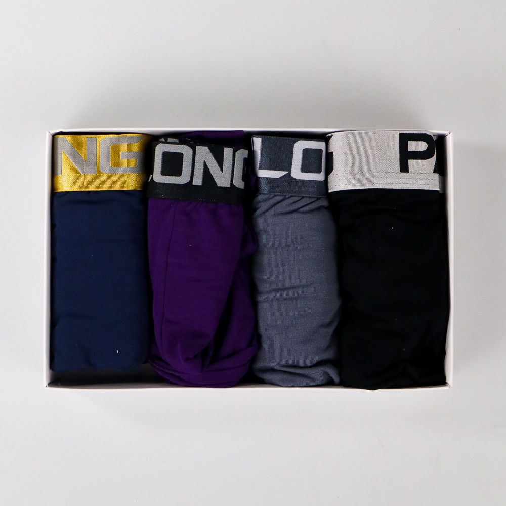 Paililong Celana Dalam Boxer Brief Pria 4PCS - 2807-A - Multi-Color