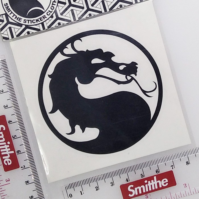 Stiker Mortal Kombat Logo MK Cutting Sticker aksesoris Mobil Motor