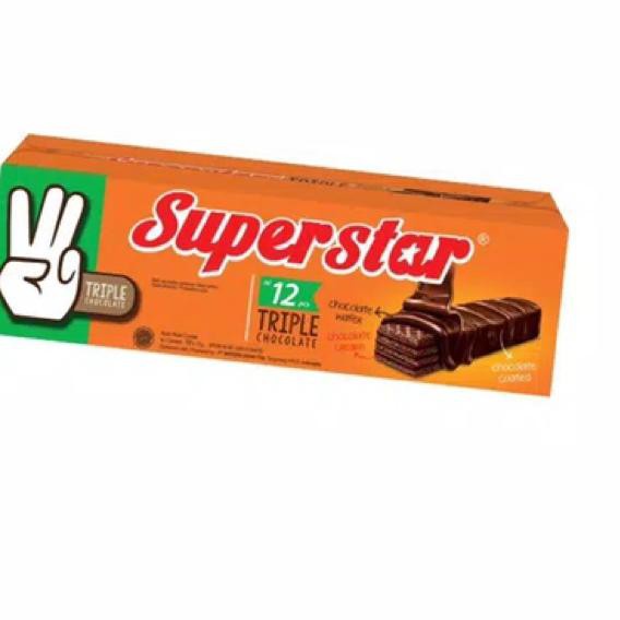 

(TERBARU) !>>! 578FRA Wafer Superstar Triple Chocolate Box isi 12 Pcs berat 216 Gr by Jadoel Snack