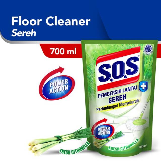 Pembersih Lantai Sos Sereh 700Ml Refill (Khusus Gojek Surabaya) / Toko Makmur Online