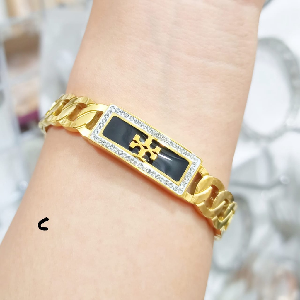 Gelang Bangkok Permata TITANIUM GOLD Logam Emas Hongkong Tidak KARAT&amp;Tidak Luntur terkini