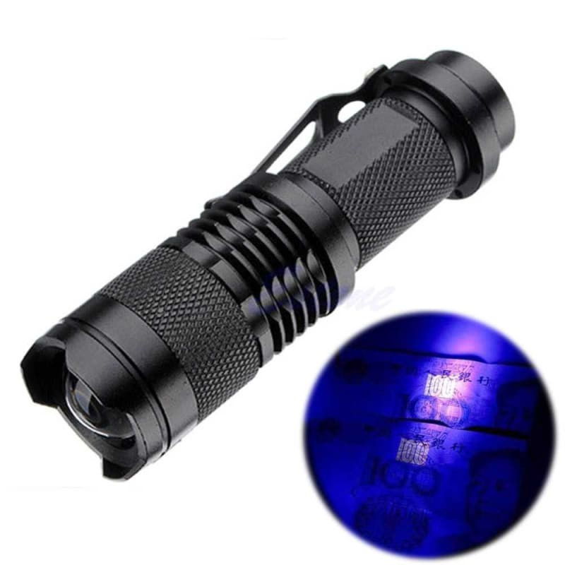 TaffLED Senter LED 395nm UV + Baterai + Charger + Box Pocketman P1