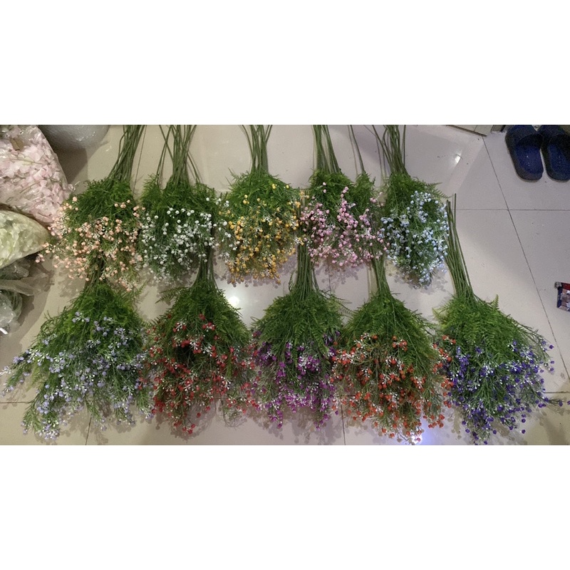 12Pcs Bunga Artificial Babybreat Pakis 70cm/bunga pikok plastik best seller
