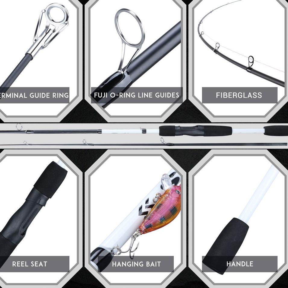 Restock kak YUDO Set Pancing 2/3 Bagian Joran Pancing 5.2:1 12BB Reel Pancing Fishing Combo Diskon n