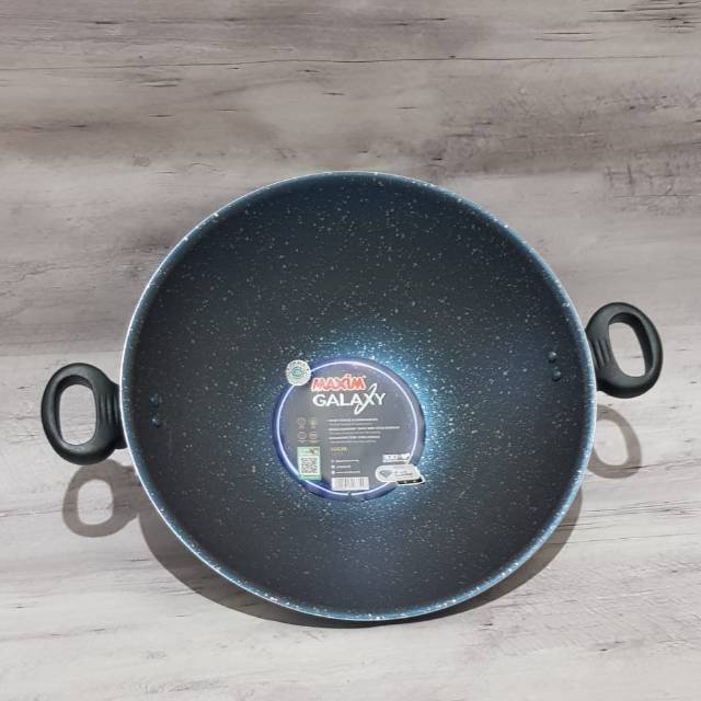 MAXIM GALAXY WOK 30 CM / WAJAN PENGGORENGAN TEFLON ANTI