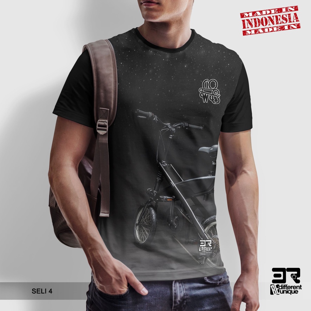 [ COD ] KAOS PRINTING GAMBAR SEPEDA LIPAT SELI 4 - BAJU DISTRO ORIGINAL MOTIF HOBI HOBBY SEPEDA GOES