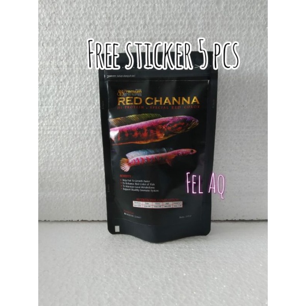Pelet Pakan Premium Red Channa 100g Ikan Chana Cana Merah Sampit Barito Pulchra Asiatica RS