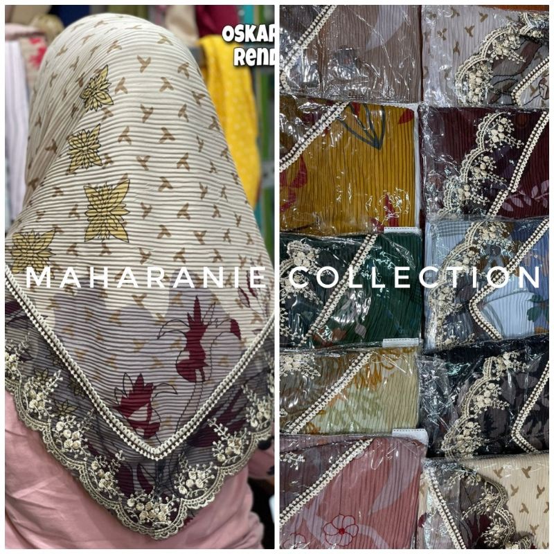 jilbab segi empat plisket bordir/jilbab segiempat plisket motif renda/jilbab segi empat plisket bord