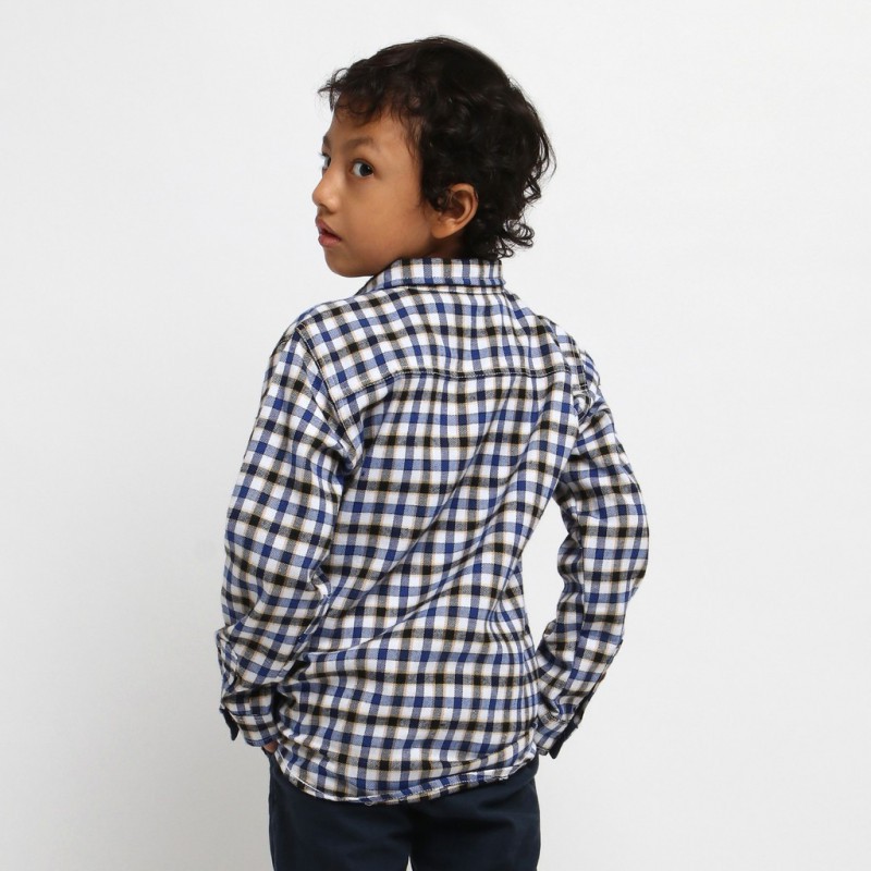 ALTON Kids Domino Blue and Red FLannel