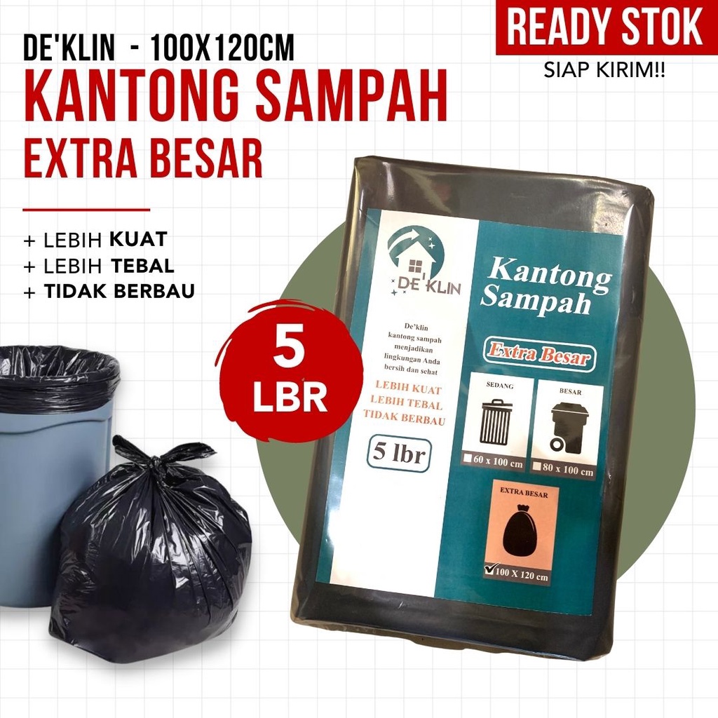 [ TERMURAH ] Kantong Sampah - Kuat &amp; Tebal Uk. Sedang / Besar / Extra Besar