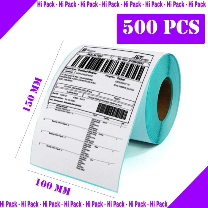 

Termal | Kertas Thermal 100X150 Mm 500Pcs Sticker Label Barcode 100 X 150 Mm