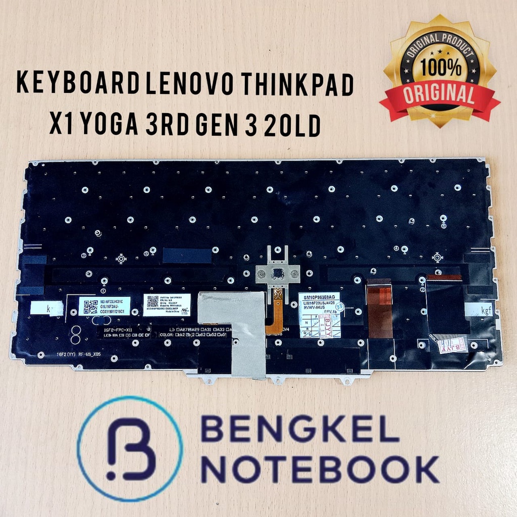 Keyboard Lenovo Thinkpad X1 Yoga 3rd gen 3 TP00076D 20LD 20LE 20LF 20LG 20FQ 20FR