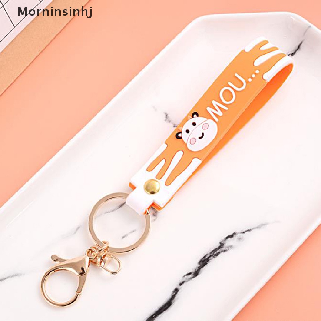 Mornin New Lovely Cow Keychain Charm Keychains Untuk Wanita Tas Liontin Gantungan Kunci Mobil id