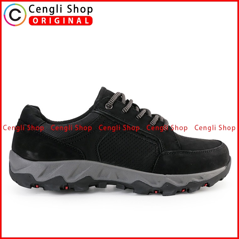 SEPATU SNEAKER JIM JOKER PRIA ORIGINAL CASUAL KULIT ASLI HITAM JJ26