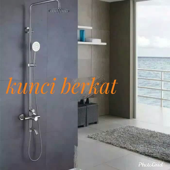 Shower Coloum/Wall Shower/Hand Shower/Kran Panas Dingin/Sus 304/Stainless Doff