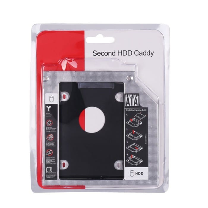 C*   SSD HDD Caddy 9.5mm / 12.7 mm SATA DVD Slot Hardisk  Baru