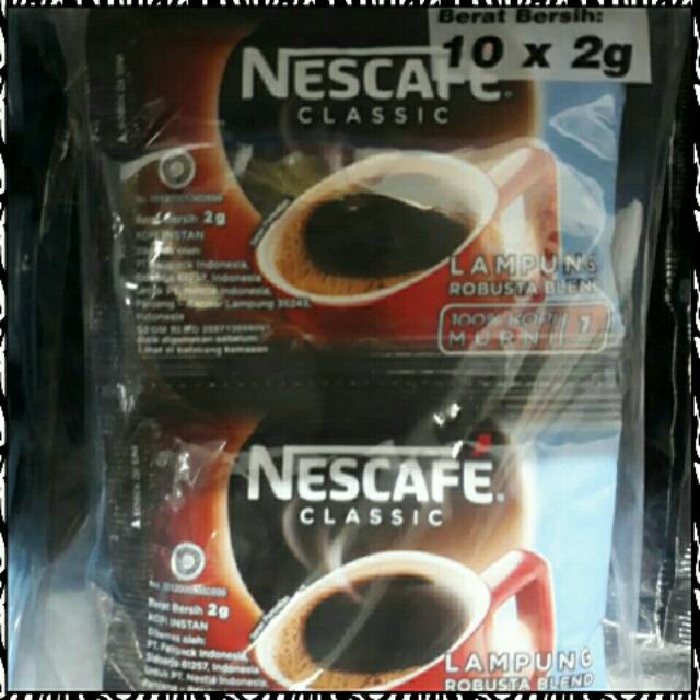 

Nescafe classic lampung robusta blend 10 x 2 gram