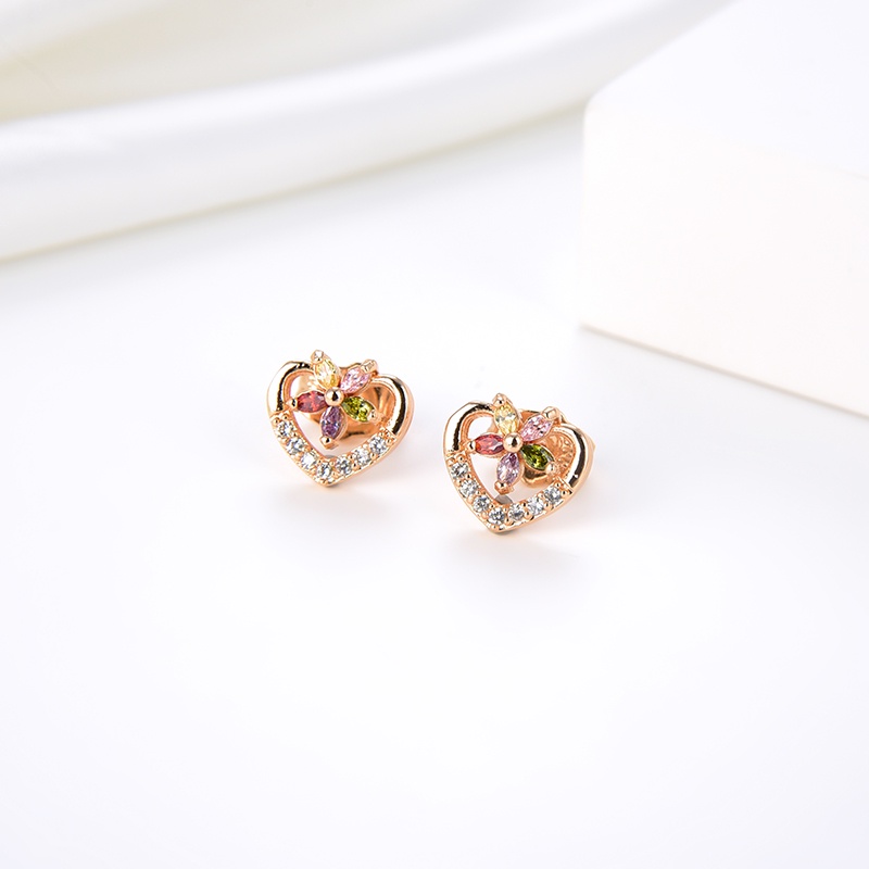 HYL JEWELRY Anting Titaniun emas batu bata titanium korea tusuk 55e