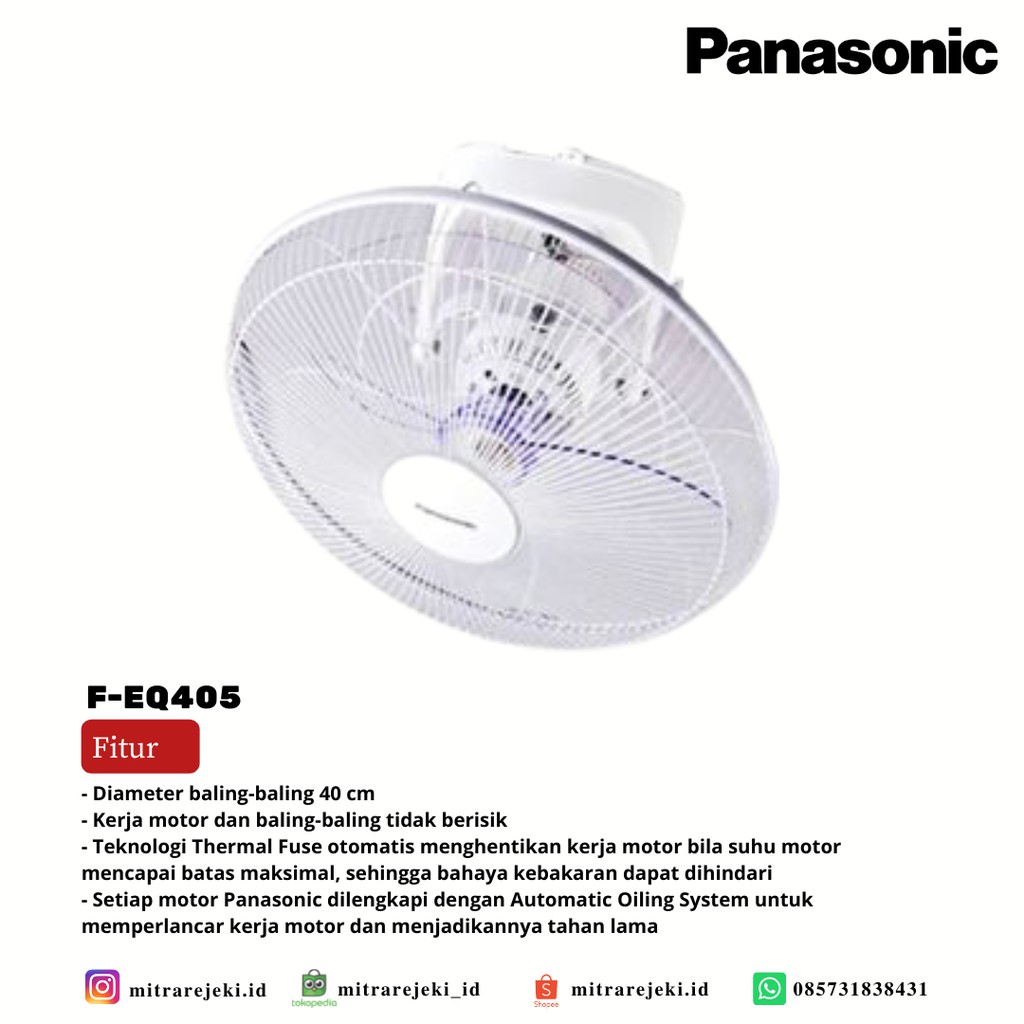 Jual Kipas Angin Panasonic F Eq405 16inch Kipas Dinding Plafon Shopee Indonesia 6680