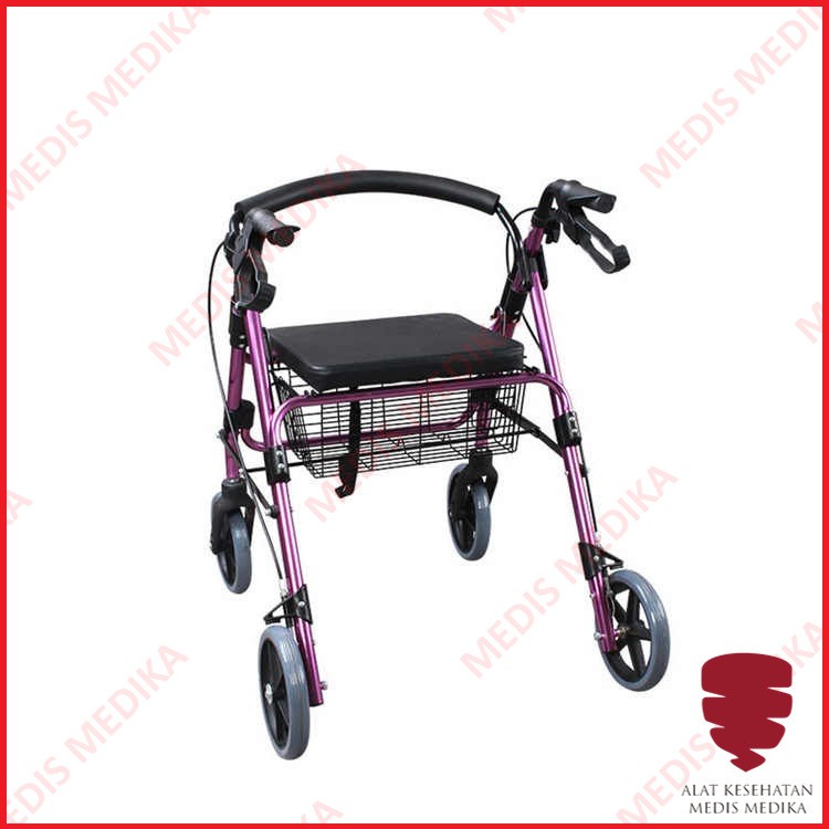 Rollator FS965LH Onemed Rolator Walker Roda Tongkat Bantu Jalan FS 965 LH