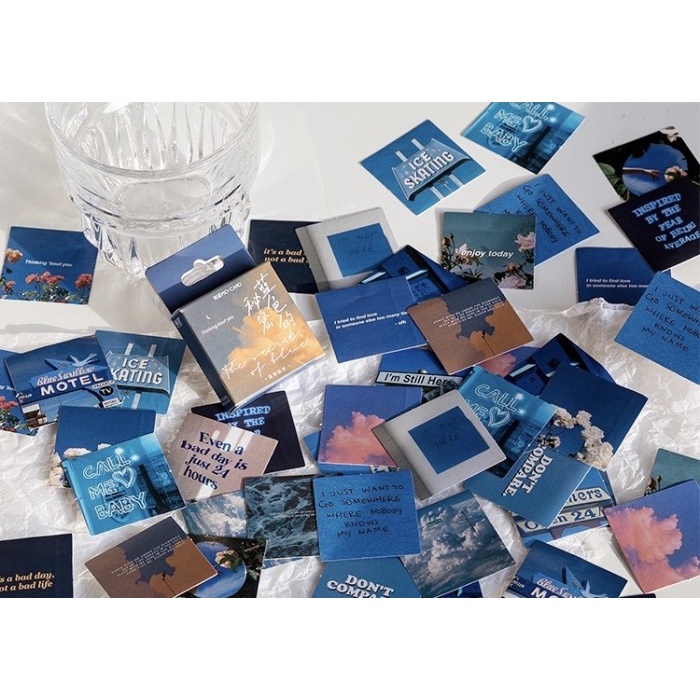

46Pcs Sticker Aesthetic - 107 Dekorasi Planner Scrapbook CLEAR SKY