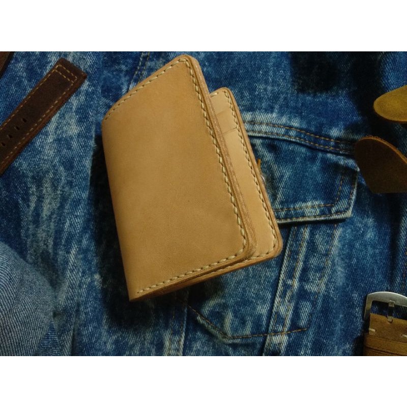 Dompet bifold minimalis vegtan leather