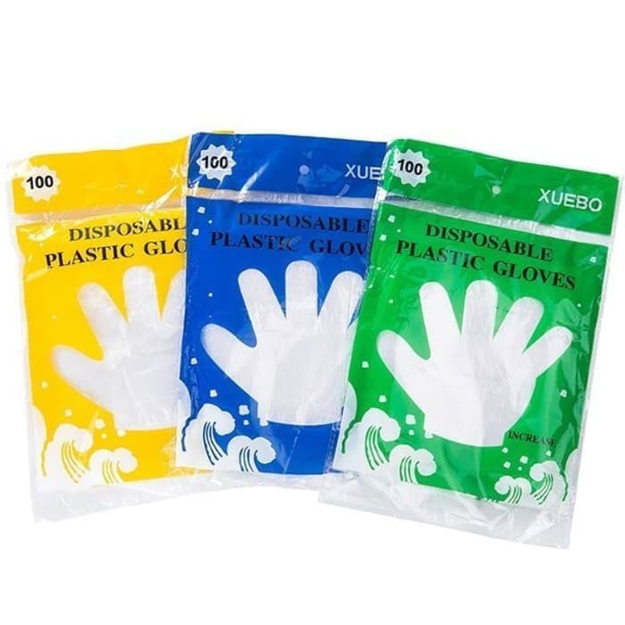 Sarung Tangan Plastik isi 1 Pack Disposable Plastic Gloves Transparan