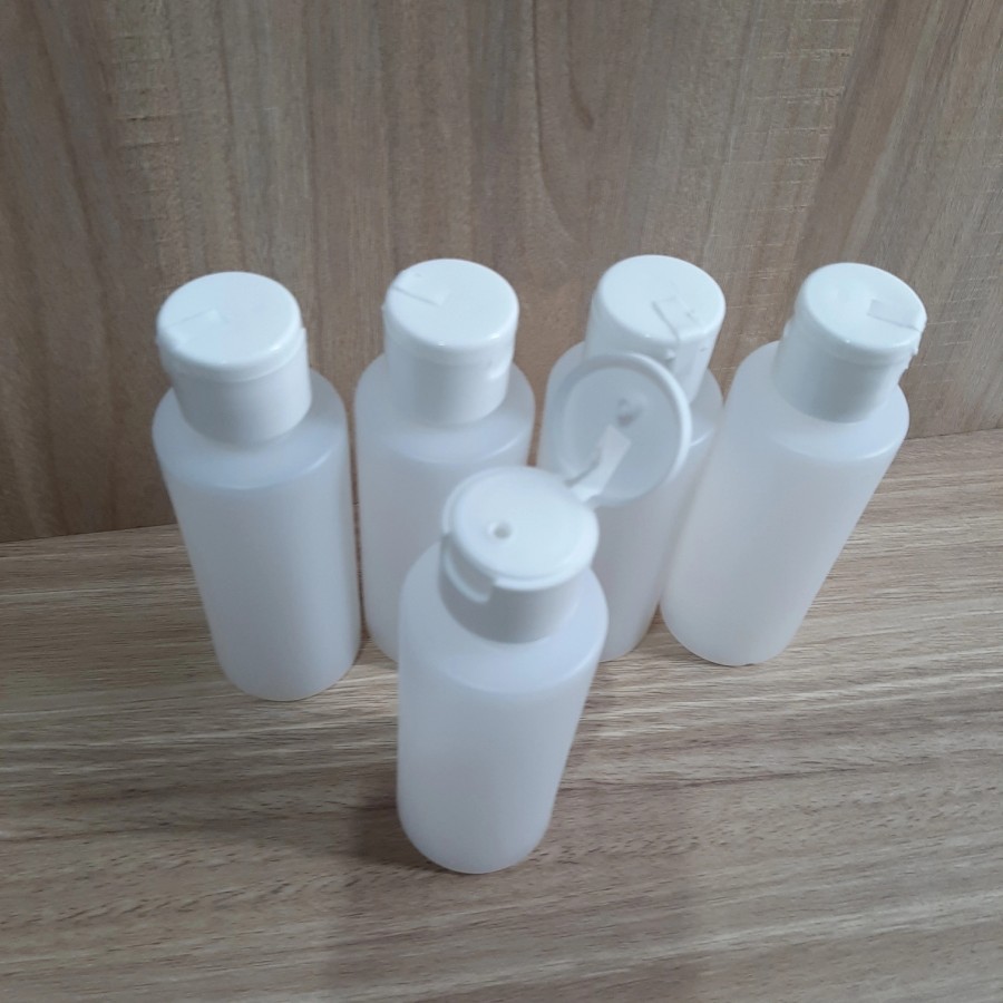 Botol Plastik Putih Botol Fliptop 100Ml Botol Kosmetik Botol PET Botol Isi Ulang