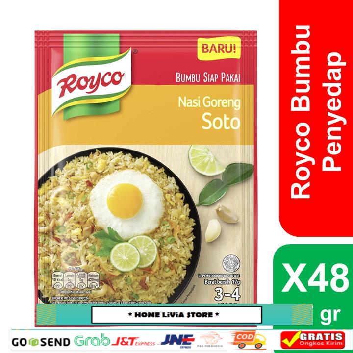 

Royco Bumbu Penyedap Makanan Rasa Nasi Goreng Soto 48 x 17 gr (1 Carton)
