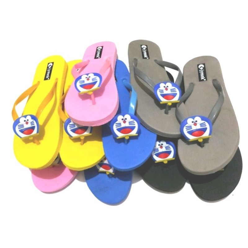 SANDAL JEPIT WANITA POLOS DORAEMON JYMK