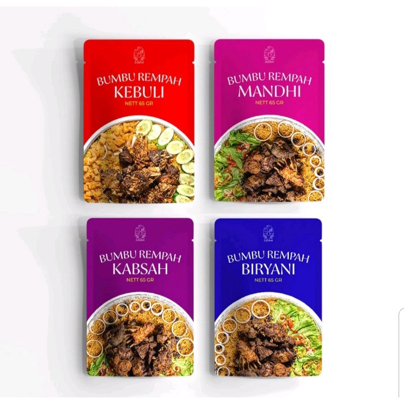 

Bumbu Kebuli instan nasi briyani mandhi kabsah lengkap praktis jidah food bumbu rempah india