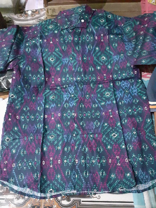 Bswart Batik Hrb026 Kenongo Hem Pendek Padi Pekalongan M L Xl Batik Pria Murah Modern Grosir Batik