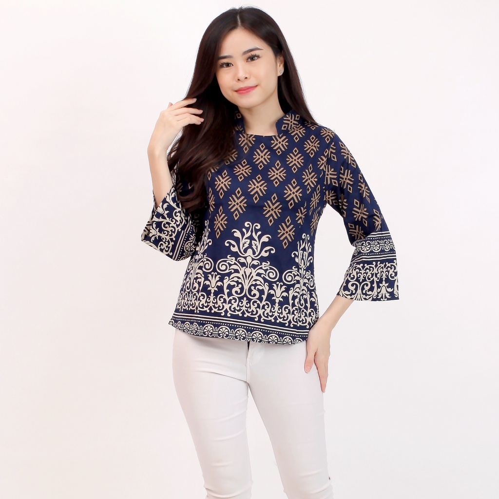 Batik Wanita - Atasan Batik 559 - 974-Navy Wajig