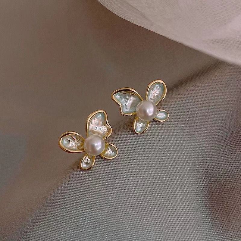 2021 baru trendi bunga stud earrings Mori gaya Peri anting-anting Korea temperamen sederhana dan rin