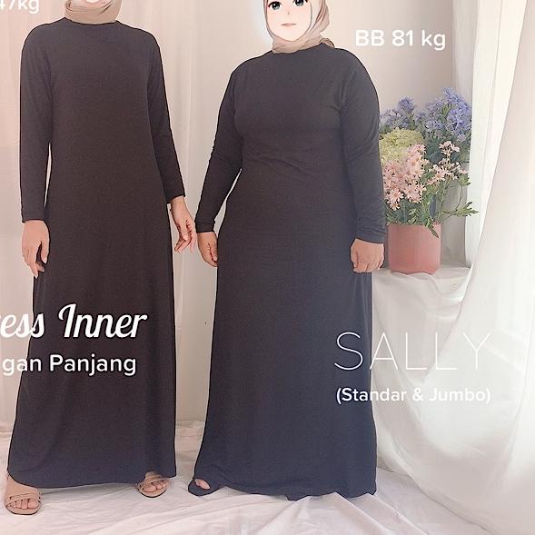 ✈ Dress Inner kaos rayon lengan panjang, Gamis Dalaman Katun ♪