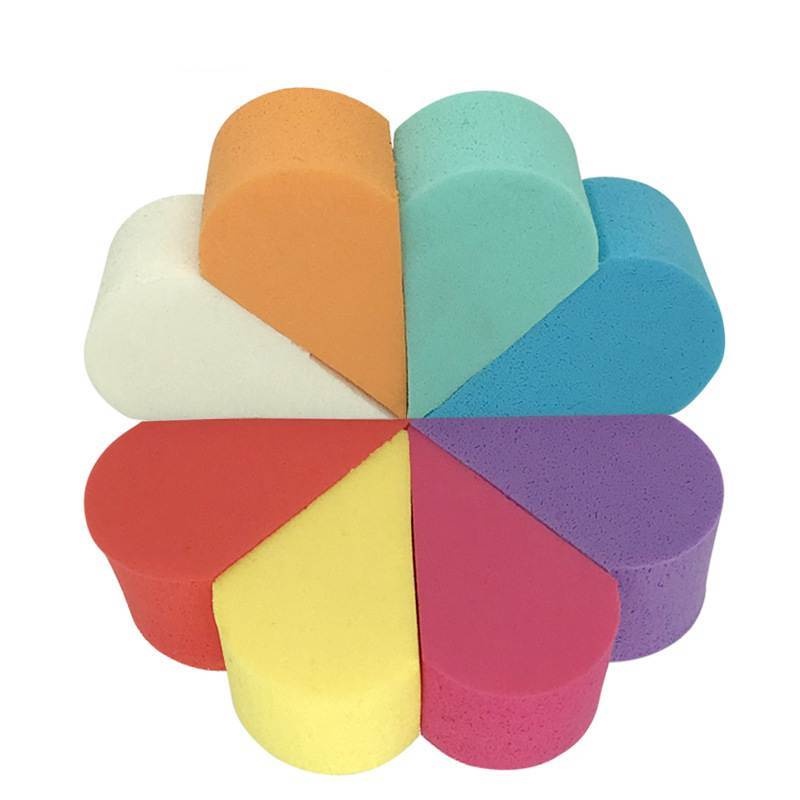 [8 Pcs Set Candy Color Triangle Shaped Makeup Sponge Blender] [Latex-Free Foundation Blending Sponge] [Cosmetic Puff For Applying Powder,Cream,Liquid]