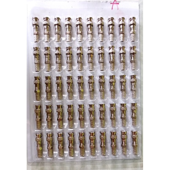 Isi 50 Bnc CCTV + Conector Drat Taiwan GRADE A Tebal dan Rentan menyebabkan konsleting