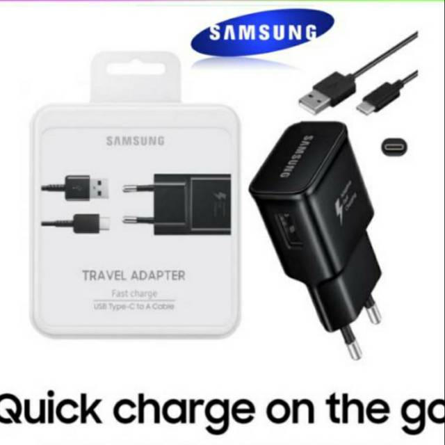 charger fastcharger samsung original/adaptor samsung fast charger for all type hp kabel micro/type c