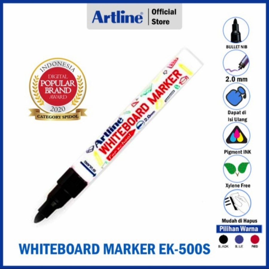 

Spidol Whiteboard Marker ARTLINE Non Permanent EK-500S