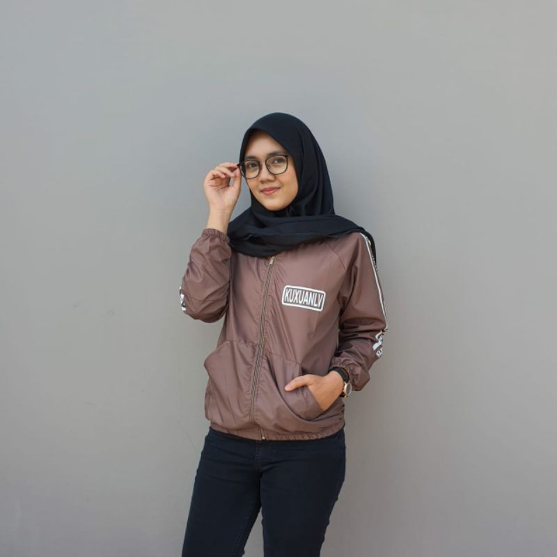 KUXUX JACKET || ANDO JACKET II JAKET PARASIT WANITA #KJ-Mocca