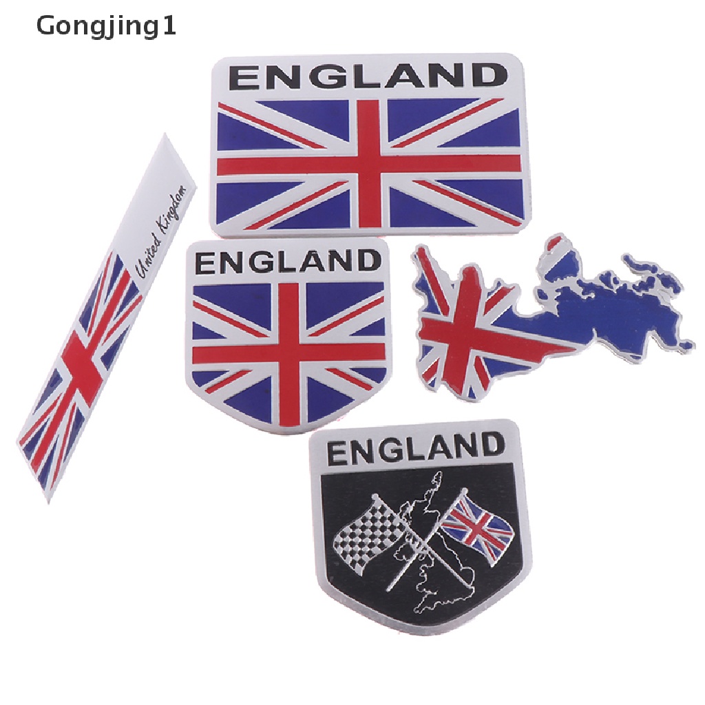 Gongjing1 1Pc Stiker emblem logo Bendera Inggris Bahan alloy Untuk Dekorasi Mobilmotor