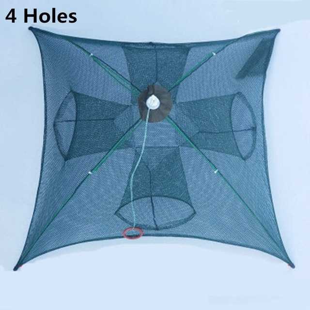 Paling Dicari ! Jaring Pancing Ikan Udang Automatic Fold Umbrella Fishing Net 4 Holes