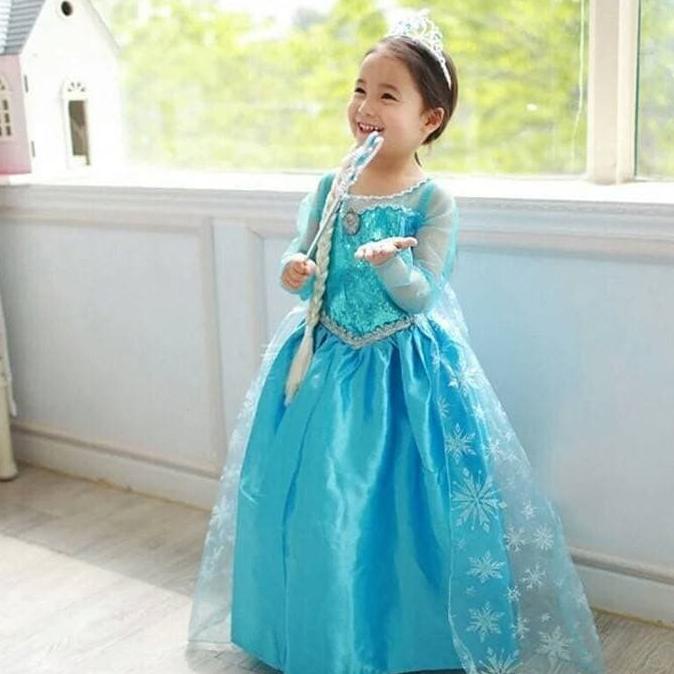 Dress Princess Elsa/Gaun Elsa/Baju Dress Frozen/Baju Frozen Elsa Termurah