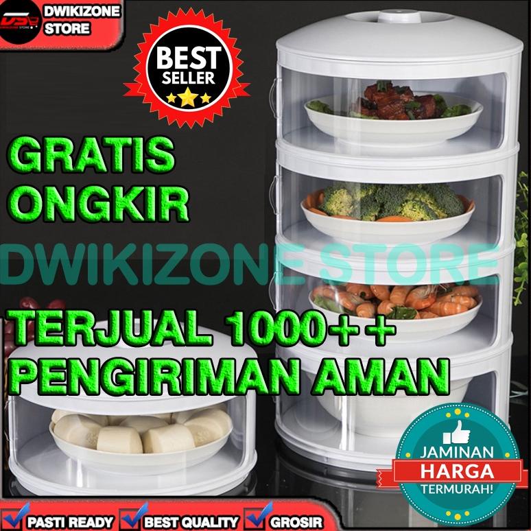 [Termurah] Rak Susun 4 Tingkat Tudung Saji Rak Makanan Food Cover Makan Penutup , ...