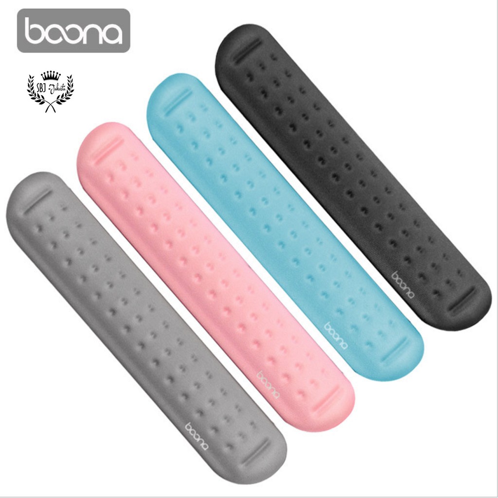 Baona Wrist Pad Memory Foam Keyboard Mouse / Wrist Rest Pad Baona Memory Foam Kualitas Premium