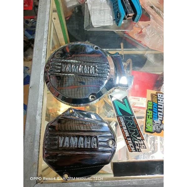 TUTUP KALTER TUTUP OLINSAMPING DAN MAGNET KANAN KIRI RX KING COBRA FULL CROMM ORIGINAL