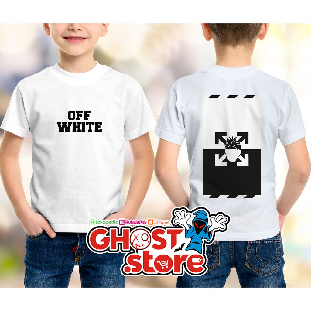 Kaos -Tshirt anak OFF WHITE JANTUNG NEW KIDS